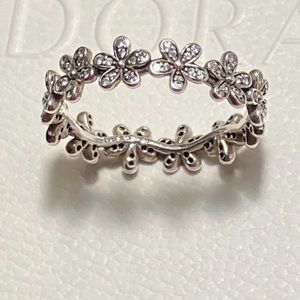 Authentic Pandora Daisy Ring…Came With One CZ Missing. Size 60/9US